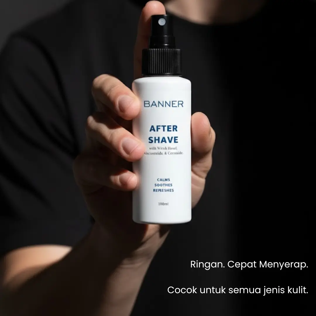 BANNER Aftershave Face Mist Mencegah Iritasi Setelah Bercukur — 2