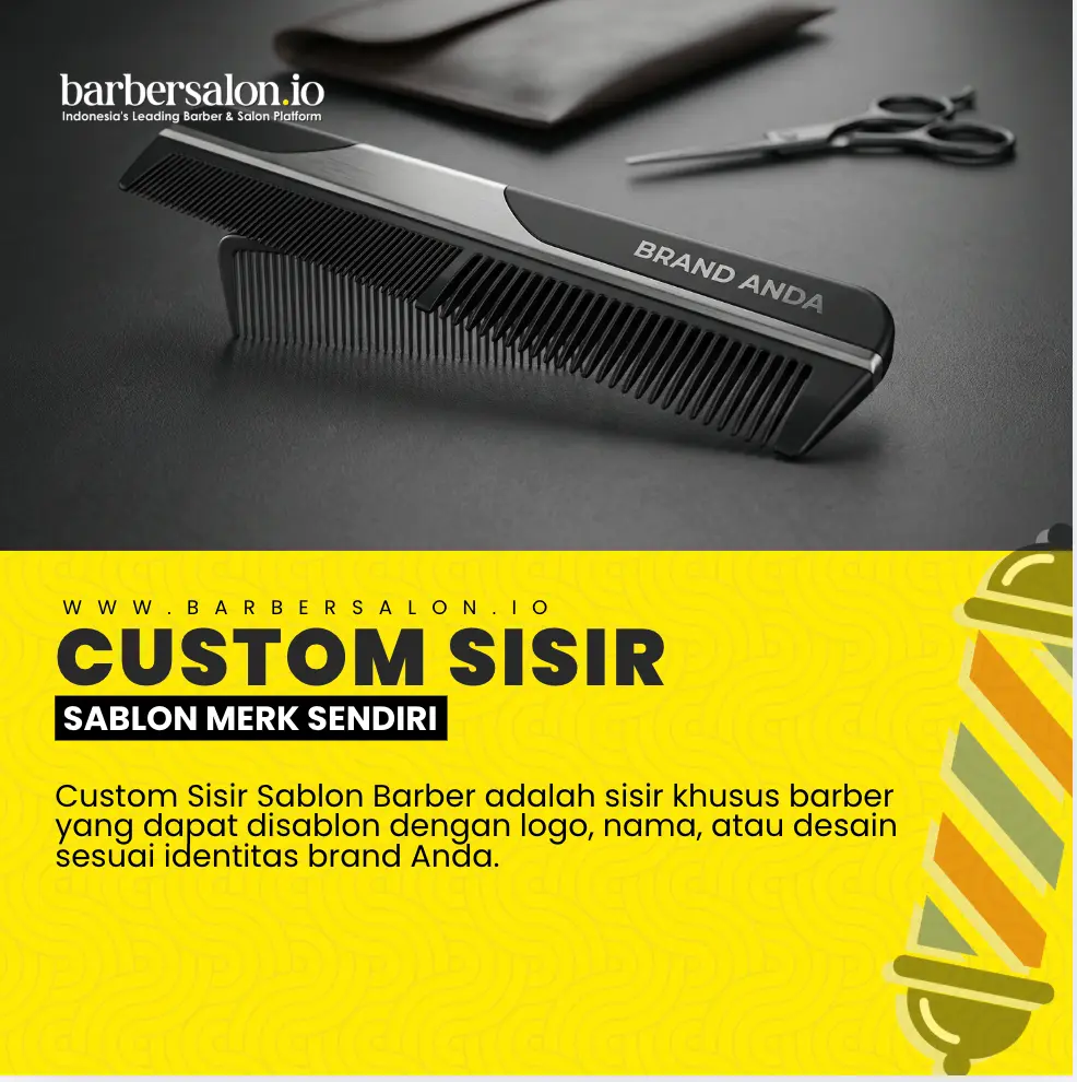 Custom Sisir Sablon Merek Sendiri (2 Lusin)
