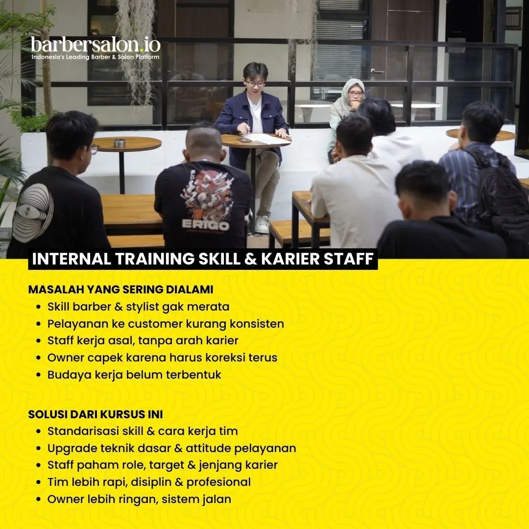 Internal Training Barber & Salon – Skill & Karier Staff (1 Hari) — 2