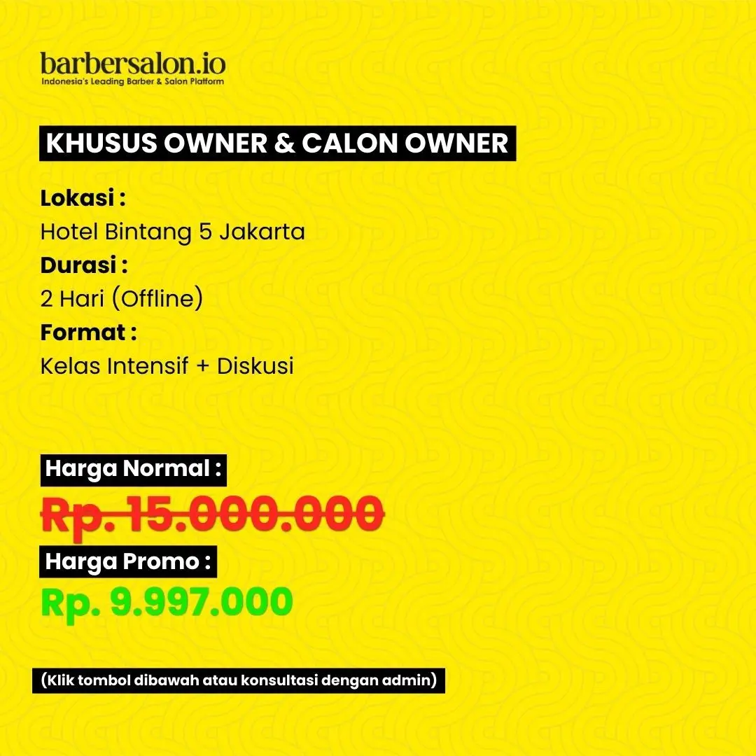 Kelas Barber & Salon Owner ( Cara Mulai, Setup & Kembangkan ) — 4