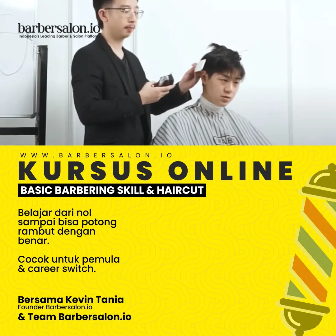 Kelas Online Basic Barbering Skill & Haircut Barbersalon.io