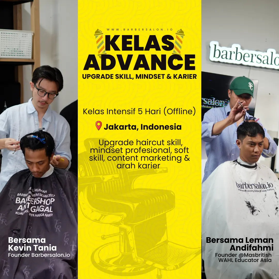 Kursus Offline Upgrade Skill & Karir Barber & Salon 4 hari ( Kevin tania x Leman adifahmi) - Jakarta โ 1