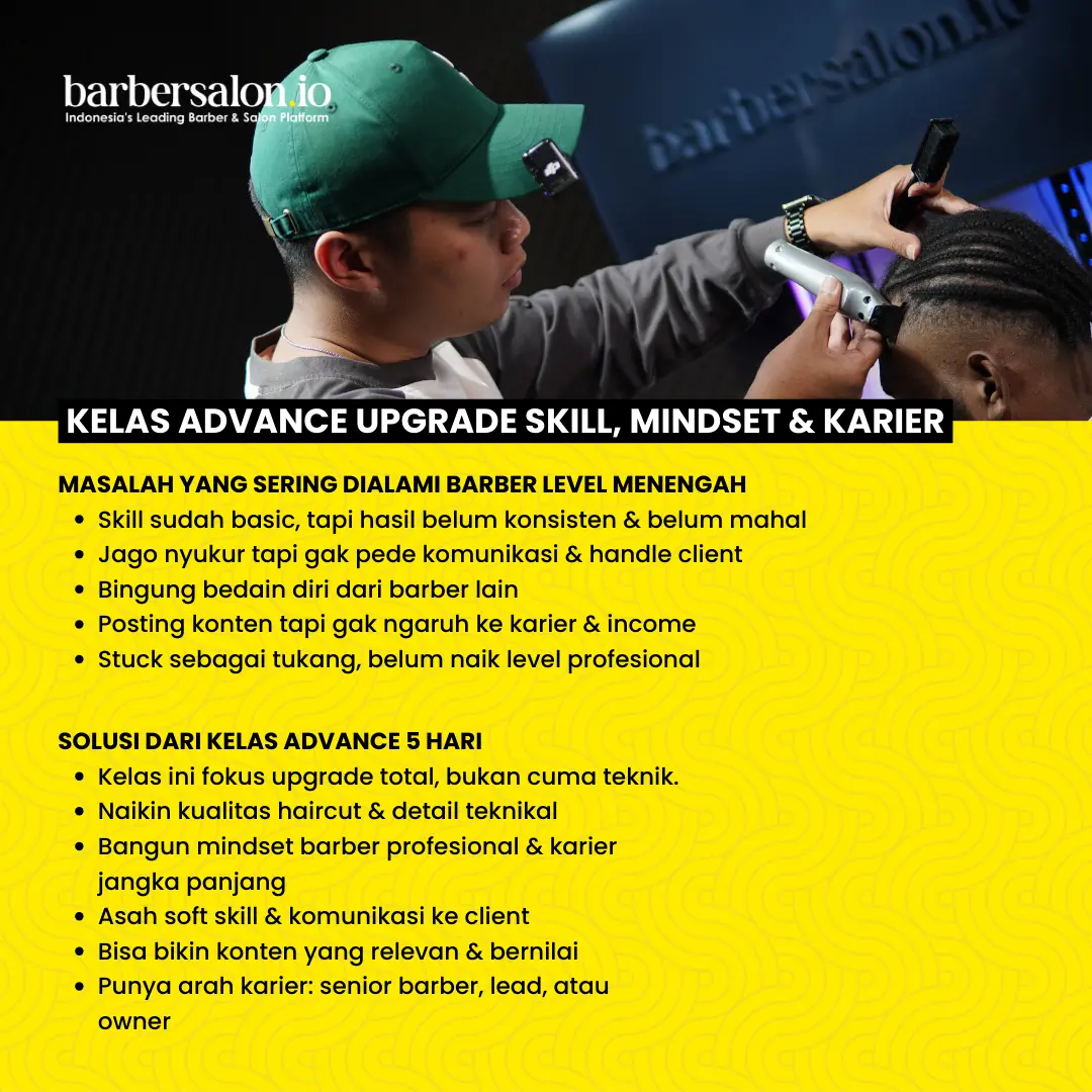 Kursus Offline Upgrade Skill & Karir Barber & Salon 4 hari ( Kevin tania x Leman adifahmi) - Jakarta โ 3