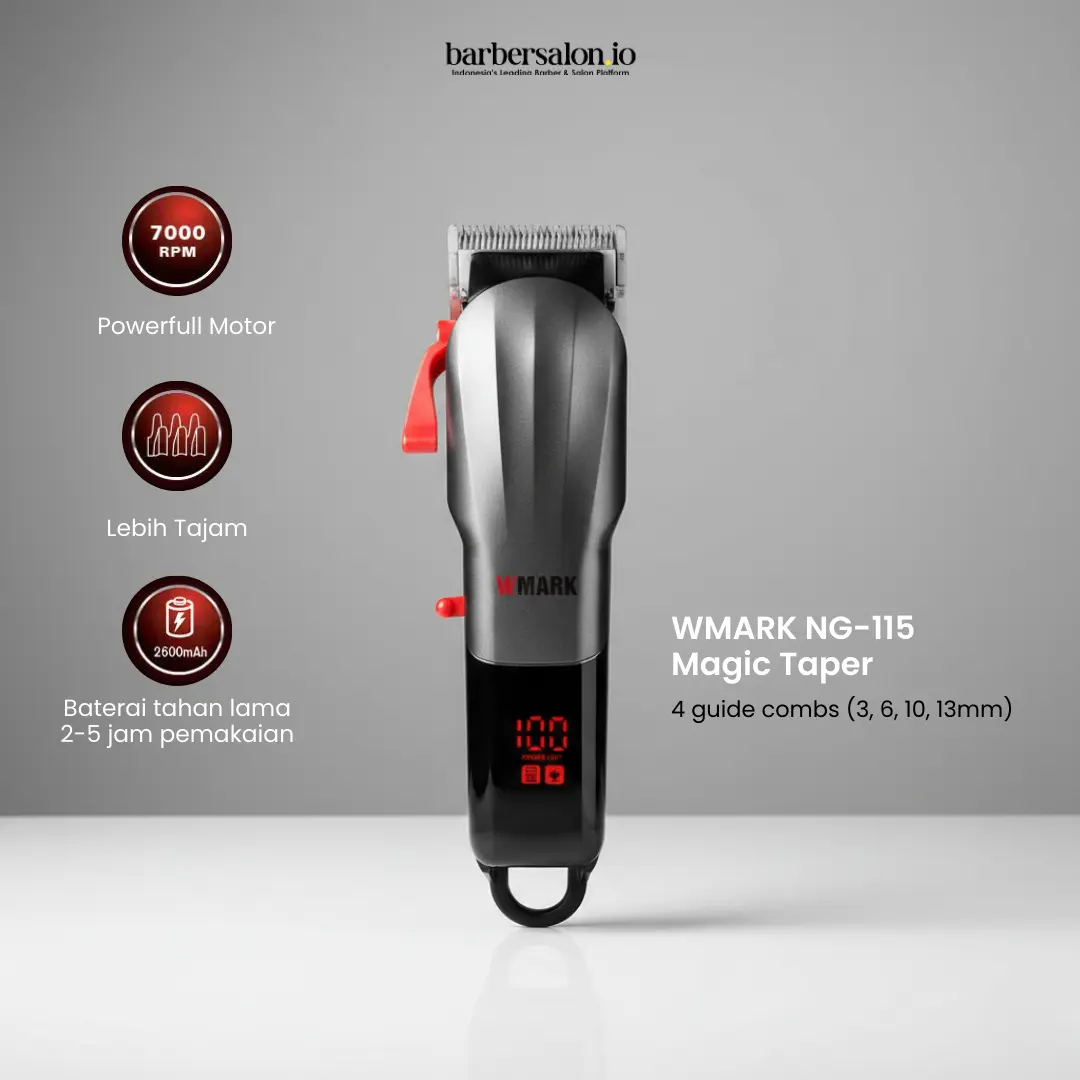 Wmark Clipper NG 115 Alat Cukur Pangkas Rambut Elektrik Barbershop 6800 Rpm — 1
